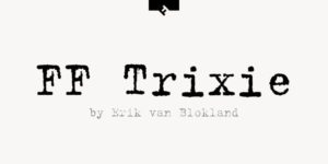 Шрифт Trixie очень похожий на печатную машинку
