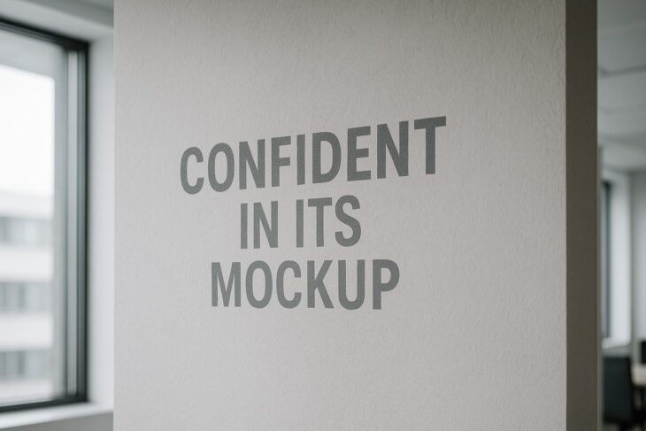 Надпись на стене в офисе