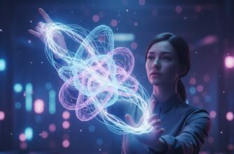 3D abstract shape in a dark room