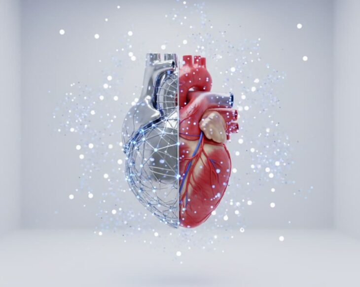 3D render of a human heart