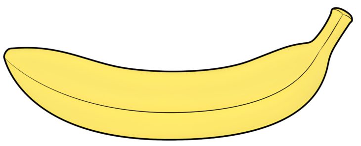 Рисунок банана цветом