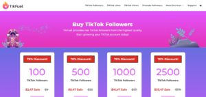 TikFuel онлайн программа для накрутки Tik Tok