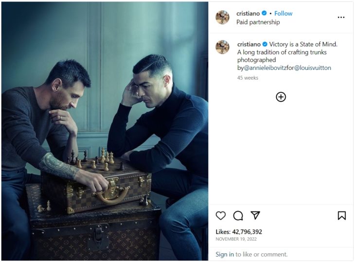 Роналду и Месси продолжают играть в шахматы