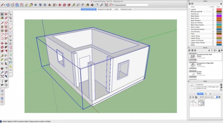 3D модель дома в программе для проектирования