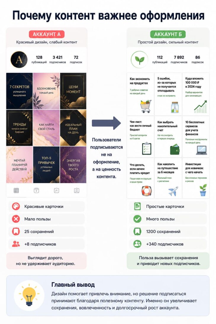 Почему контент важнее оформления
