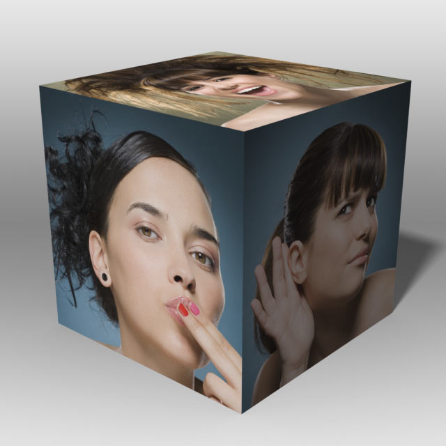 3D куб со сторонами из фотографий в Photoshop