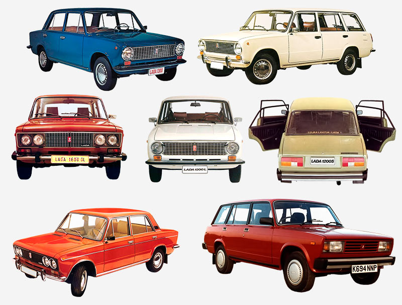 автомобили ВАЗ жигули классика на прозрачном фоне, клип-арты PSD и PNG