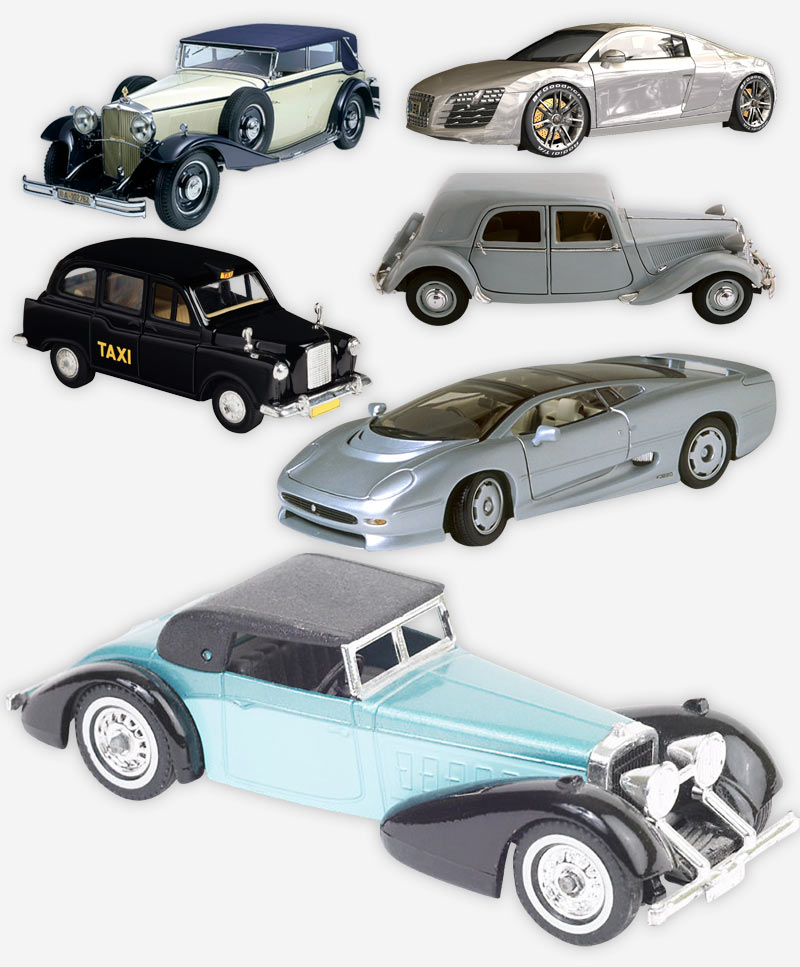модели ретро и спортивных автомобилей, клип-арты на прозрачном фоне, PSD