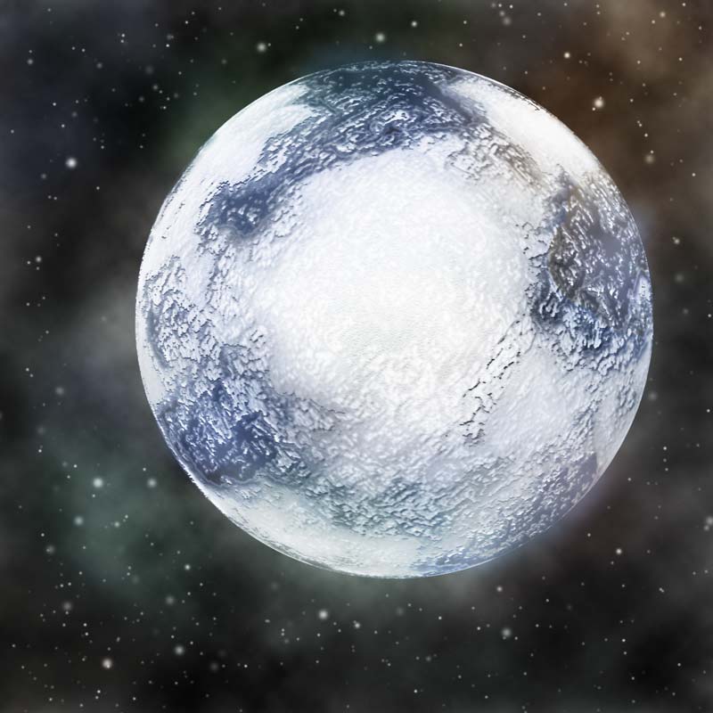 Создание ледяной планеты в Photoshop