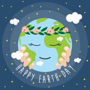 Картинка с экологическими достижениями и вызовом к экологическому действию в День Земли