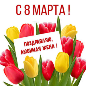 Тюльпаны на 8 марта любимой жене